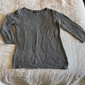 Roz & Ali Charcoal Knit Sweater